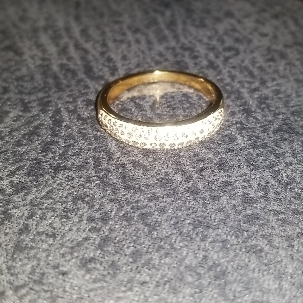 Touchstone Crystal Luna Ring in Gold